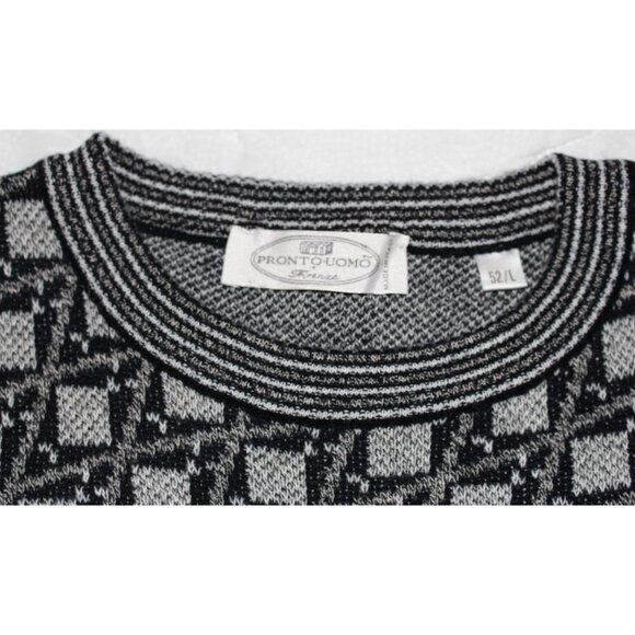 Vintage Grandpa Sweater - 70s Mod Op-Yop Pattern - Made in Italy - Picture 4 of 7